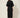 Black shimmer-collar cord-belt midi dress - back
