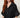 Black shimmer-collar cord-belt midi dress - collar and placket detail