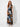 Patterned Pleated Waist Dress – full length