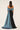 Black Embellished Drape Satin Detail Dress in Black / Indigo