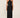 Halter Fringe Gown with Beaded Collar in Black