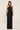 Halter Fringe Gown with Beaded Collar in Black