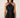 Halter Fringe Gown with Beaded Collar in Black