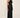 Halter Fringe Gown with Beaded Collar in Black