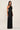 Halter Fringe Gown with Beaded Collar in Black