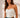 White sarin corset