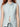 Light Blue Raw Silk Blouse – neckline and front ties detail