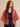 SR345 coral-orange batik kimono jacket - tie and facing detail