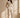 Gold yaqe shol top – cream-gold set, three-quarter