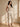 Gold yaqe shol top – cream-gold set, three-quarter