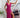 Draped V-Neck Gown with High Slit Fuchsia