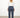 Pinstripe Cropped Trousers – Blue