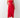 Draped Satin Midi Skirt – Red
