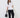 Pearl Detail Minimal Graphic T-Shirt – White