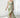 Green Floral Draped Evening Dress