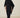 Elegant Draped Cape Dress – Black