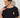Black Sculpted Cape Midi Dress