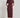 Burgundy Sculpted Cape Midi Dress