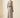 Beige Minimal V-Neck Linen Maxi Dress