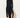 Black Fluid Draped High-Neck Midi Dress