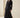 Black Structured Wrap Midi Dress