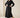 Black Structured Wrap Midi Dress