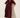 Burgundy Structured Wrap Midi Dress