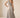 Beige One-Shoulder Pleated Midi Dress
