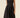 Black Gathered Waist Midi Dress