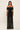 Off-Shoulder Fringe Sequin Gown in Black