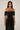 Off-Shoulder Fringe Sequin Gown in Black
