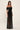 Off-Shoulder Fringe Sequin Gown in Black