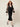 Black Sheer Floral Organza Cover-Up - walking model shot