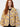 Sana Yellow-Purple Bell-Sleeve Jacket – quilted leaf detail
