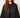 black quilted leaf jacket — quilted detail