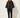 black quilted leaf jacket — front