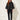 black quilted leaf jacket — front