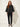 black quilted leaf jacket — front