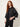 black quilted leaf jacket — side