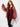 waisted organza overlay crimson — side