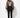 waisted organza overlay black — back