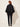 Squared Pleated Blouse Black – back view