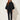 Squared Pleated Blouse Black – front view