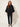 Squared Pleated Blouse Black – front view