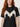 Sorea Black Dress – beaded lace applique detail