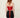 Red Bustier with Gold Floral Detail – lace-up back view