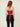 Red Bustier with Gold Floral Detail – lace-up back view