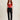 Red Bustier with Gold Floral Detail – front view