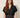 Black Tafteh V-neck Dress – lace neckline and belt detail