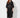 Black Tafteh V-neck Dress – front view